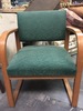 104.5 Green Hospital Side Chair with Curved Arms