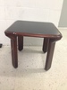 table, coffee table with round edges, vinyl top