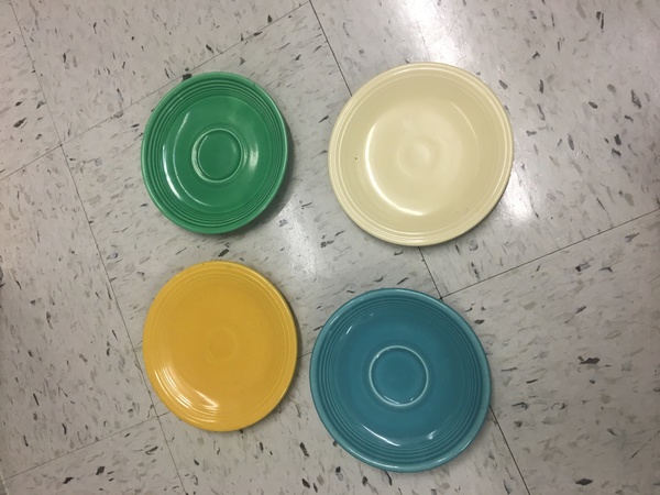 Set of Four Cafe Plates 