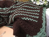 Brown and Green Knit Blanket