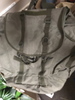 Grey canvas knapsack