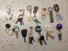 Key, various keys with keychains