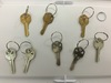 Key, various keys on rings