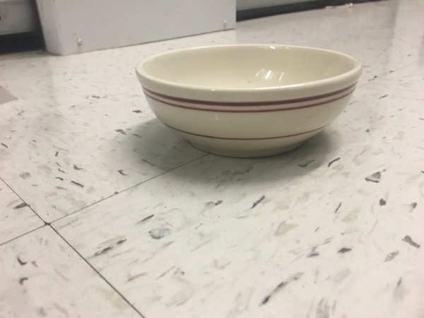 Ceramic bowl with red ring