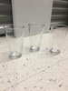 set of solid plastic glass
