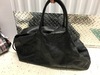 Black leateher weekender bag