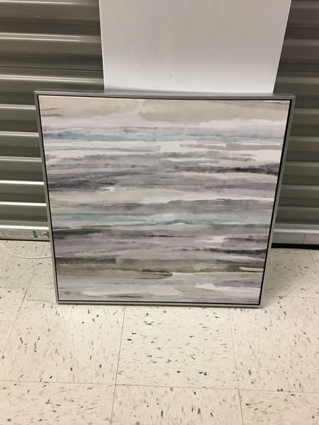 Blue and grey abstract painting