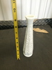 Thin white ceramic vase