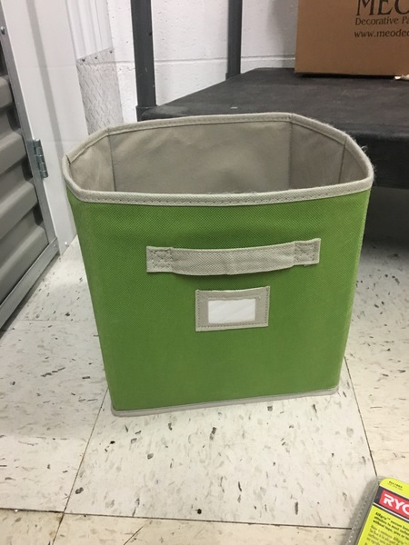 Green fabric drawer