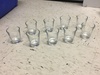 Set of (12) glass shot glasses