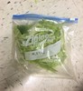 Ziploc bag of lettuce