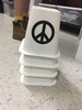 Peace sign bed risers