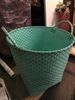Teal Plastic Woven Basket