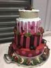 4 Tier Pink Frosted Cake