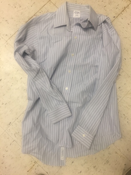 Gray Collared Striped Shirt