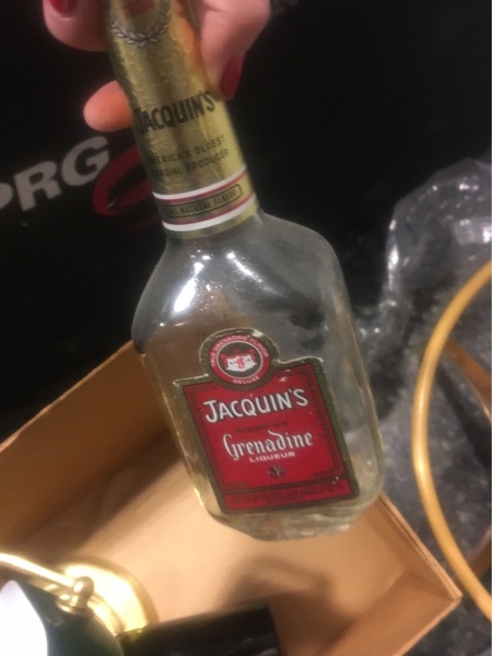 Jacquin's Grenadine Liqueur Bottle  
