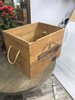 Wood Crate with Rope Handles 