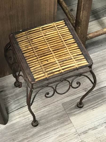 Metal and Wicker Stand 