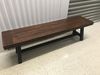 110.2 - Long Wood Bench with Metal Legs