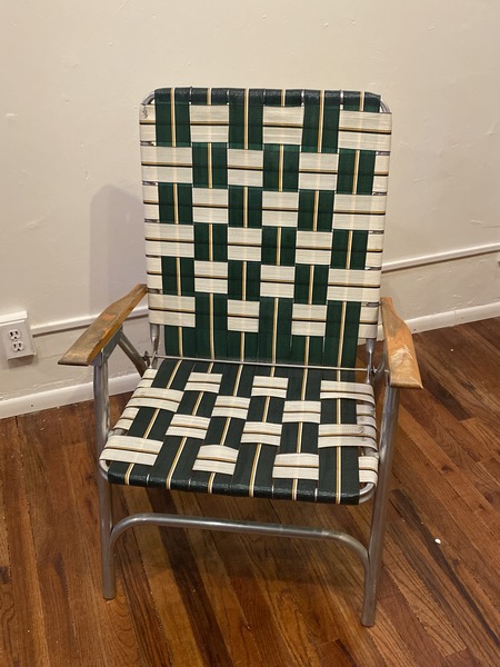 103.3 - Green Vintage Beach Chair 