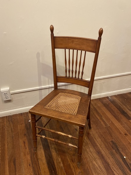101.2 Cane Seat Spindle Back Dining Chair 
