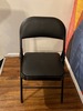 103.4 - Black Folding Chair with Upholstered Seat 