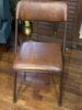 103.7 - Vintage Leather Folding Chair 