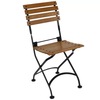 103.8 - Wood Slat Iron Patio Folding Chair