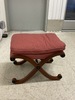 108.4 - Empire Style Red Upholstered Stool 