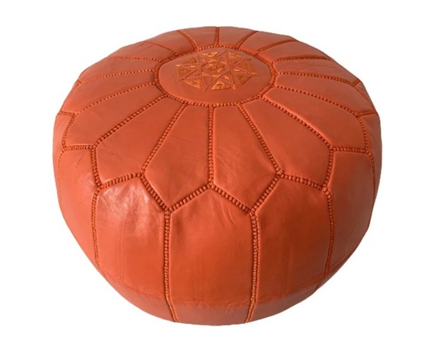 109.3 - Moroccan Orange Pouf