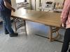 121.3 - Light wood dining table, 2 leafs